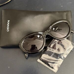 Mango Sleek Black Sunglasses